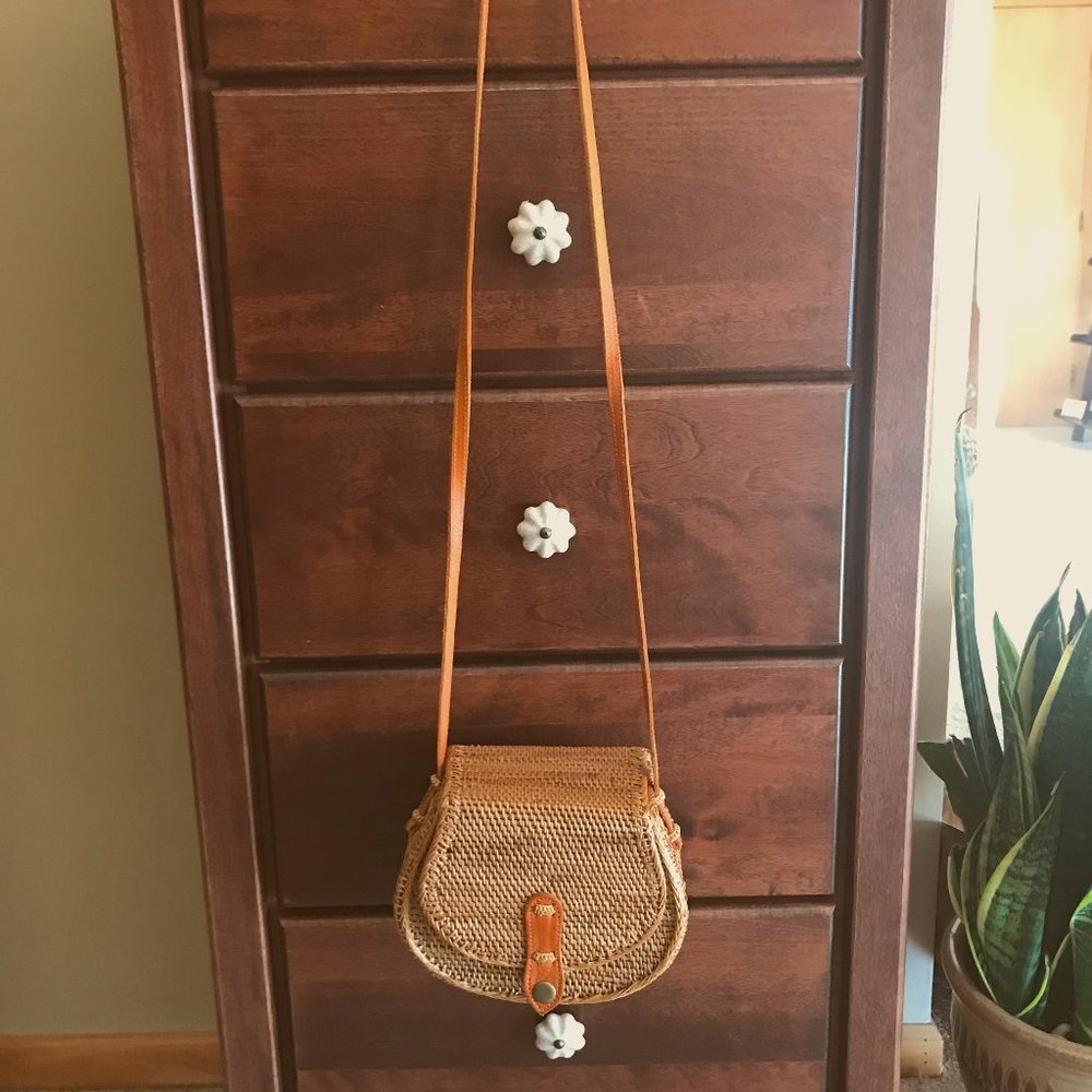 Rattan Crossbody Bag